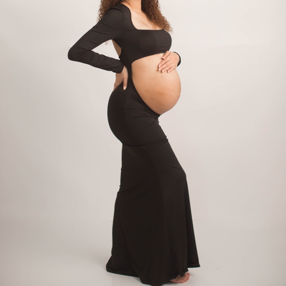 Black Maternity gown